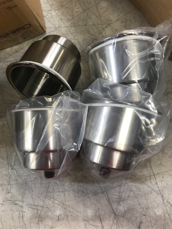 Photo 2 of 4pcs Marine Brushed Stainless Steel Boat Cup Drink Holder with Drain Marine Boat RV Camper Cup Holder Insert