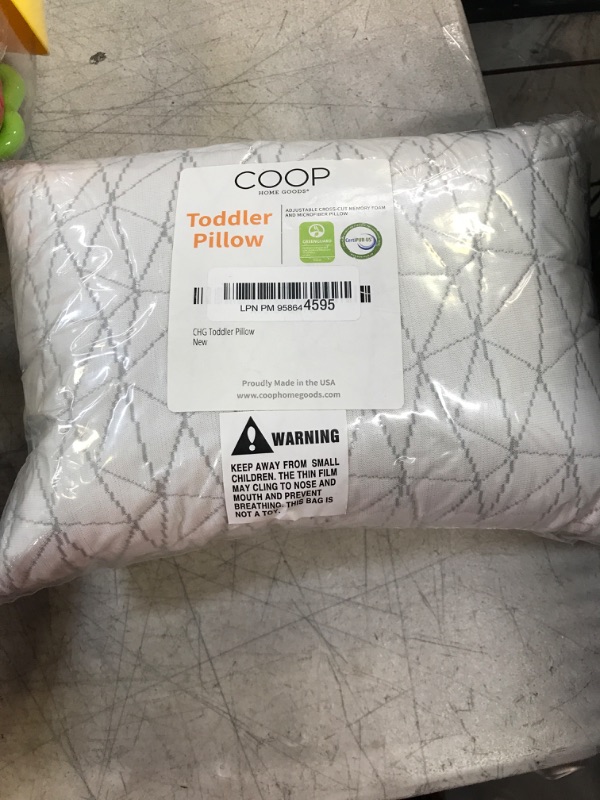 Photo 2 of Coop Home Goods - Toddler Pillow (14x19) - Hypoallergenic Cross-Cut Memory Foam - Soft Touch Lulltra Washable Cover from Bamboo Derived Rayon - CertiPUR-US/GREENGUARD Gold Certified