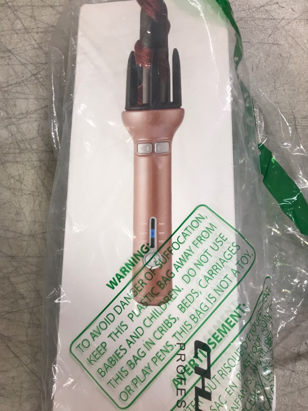 Photo 1 of Hair Curling Iron Automatic Curling Wand Auto Roller 360 Rotating Styling Wand 1.1" Ceramic Professional Automatic Curler Hair Beachy Waver Mothers Day Gifts for Women