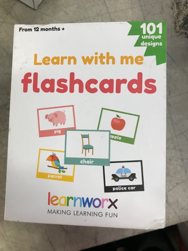 Photo 2 of learnworx Toddler Flash Cards - 101 Baby Flash Cards - 202 Sides - Learn Objects