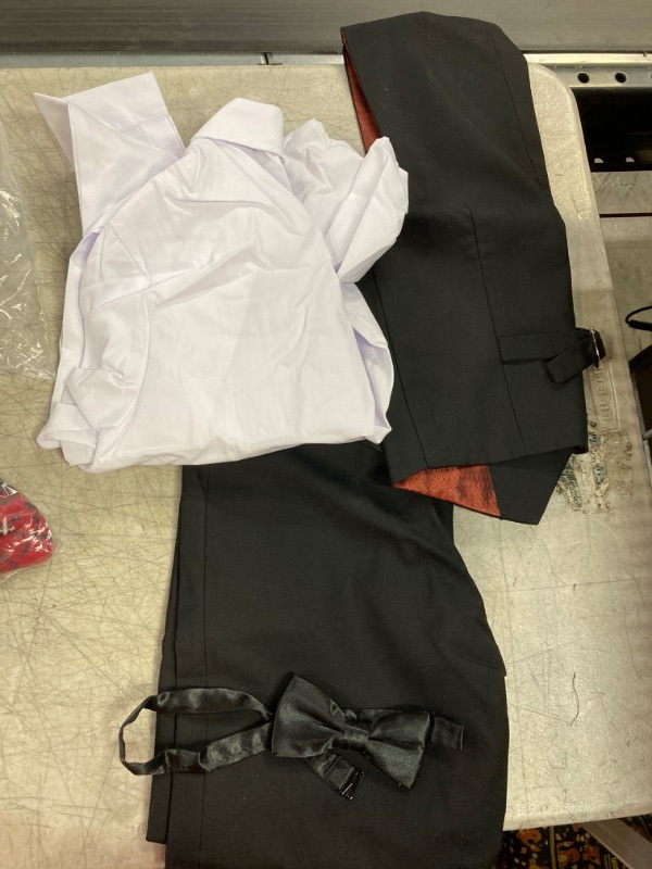 Photo 2 of Addneo Boys Formal Suits Set Outfit with Dress Shirt and Bowtie Black 4pc 8 Years