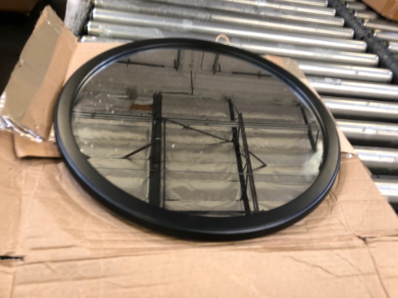 Photo 1 of 18" BLACK ROUND MIRROR