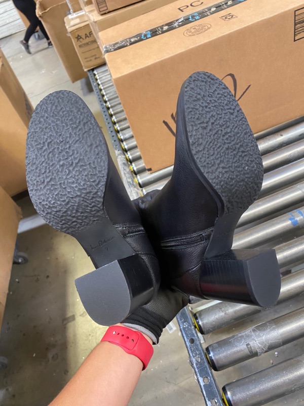 Photo 1 of BLACK LEATHER BOOTS SIZE 7 WOMENS
