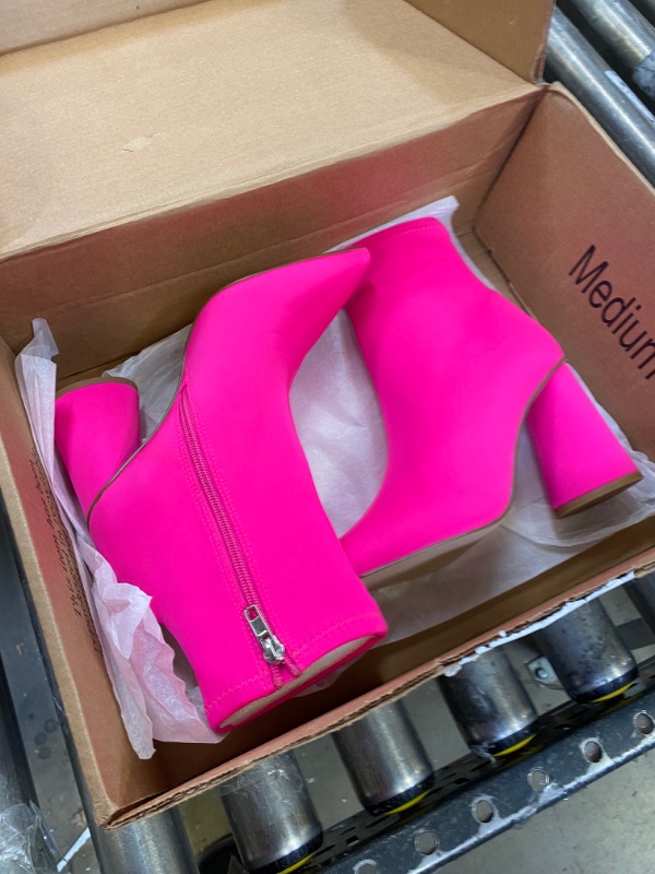 Photo 1 of HOT PINK STEVE MADDEN BOOTIES SIZE 7.5W