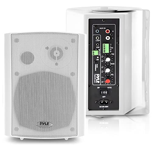 Photo 1 of PyleUsa 5.25'' Pro-Active Wall-Mountable Speakers - 600 Watts Max, 300 Watts RMS Speakers with 2-Way Full Range Stereo Sound Reproduction, Pair, Rugge
