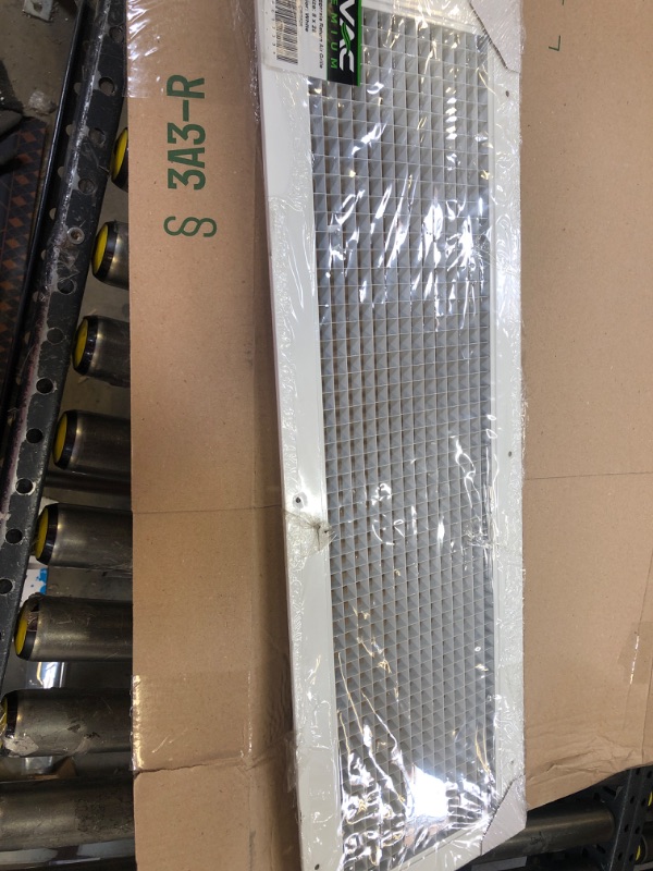 Photo 2 of 8" x 28" or 28" x 8" Cube Core Eggcrate Return Air Grille - Aluminum Rust Proof - HVAC Vent Duct Cover - White [Outer Dimensions: 10.75] 8 x 28 Return Grille
