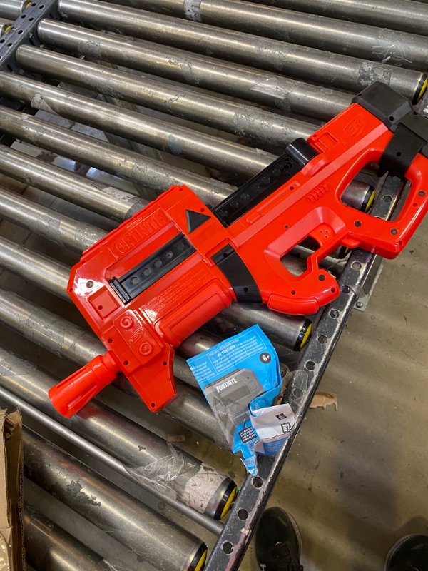 Photo 2 of NERF Fortnite Compact SMG Motorized Blaster, Ultra Red Wrap Design, 8-Dart Internal Clip, 8 Elite Foam Darts, Electric Semi Auto Fortnite Toy Blaster