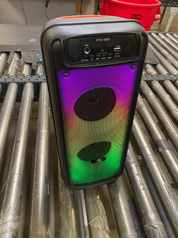 Photo 2 of High Power Bass Portable Wireless Bluetooth Studio Dj Party Concert Speaker's - Colorful Liquid Motion Light Changing Rechargeable Waterproof Outdoor Loud Speaker (Ultra Dual 4'' Speaker)