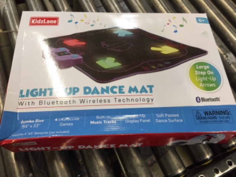 Photo 2 of Kidzlane Dance Mat | Light Up Dance Pad with Wireless Bluetooth/AUX or Built in Music | Dance Game with 4 Game Modes | Gift Toy for Girls & Boys Ages 6 7 8 Years Old +