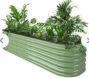 Photo 3 of 17'' Tall 6.5'x2' Metal Modular Corrugated Raised Garden Bed Kit(6 in 1)
