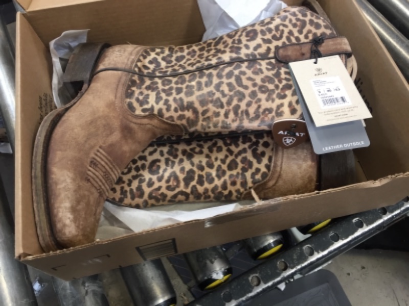 Photo 2 of ARIAT Women's Circuit Savanna Western Boot 9 Naturally Distressed Brown/Leopard Print