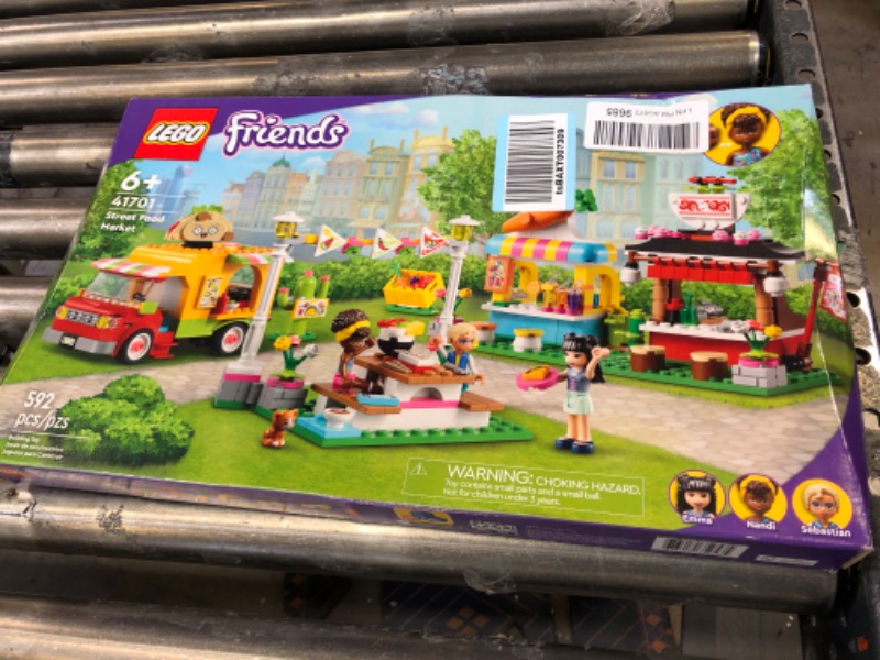 Photo 2 of LEGO Friends Street Food Market 41701; New Food-Play Building Kit Promotes Imaginative Play; Includes Emma and Kitten Toy; Birthday Gift for Kids Aged 6+ (592 Pieces) Frustration-Free Packaging