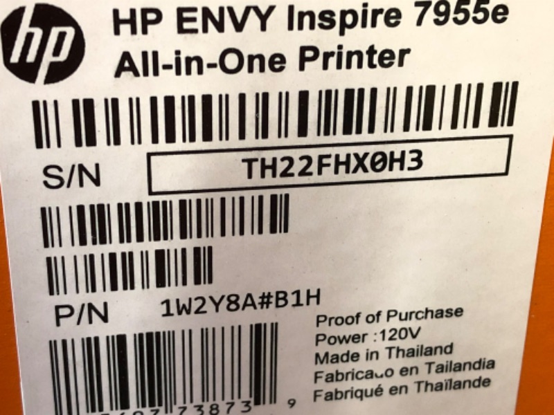 Photo 3 of HP Envy Inspire 7955e Wireless Color All-in-One Printer  