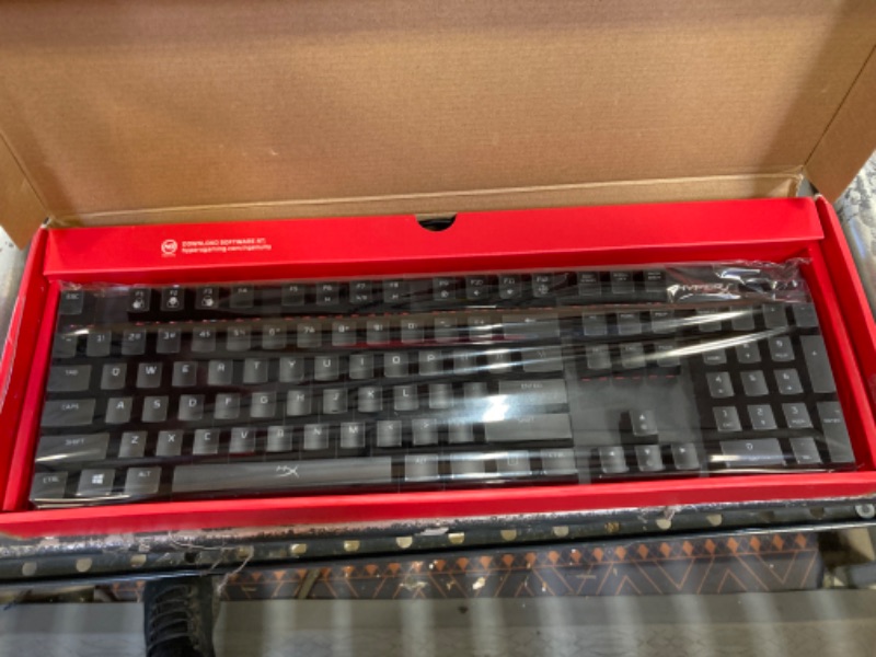 Photo 2 of HyperX Alloy Origins - Mechanical Gaming Keyboard, Software-Controlled Light & Macro Customization, Compact Form Factor, RGB LED Backlit - Linear HyperX Red Switch (Black)
