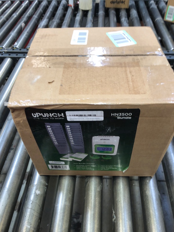 Photo 1 of uPunch Time Clock Bundle with 100 Cards, 2 Ribbons, 2 Time Cards Racks, & 6 Keys (HN3500)