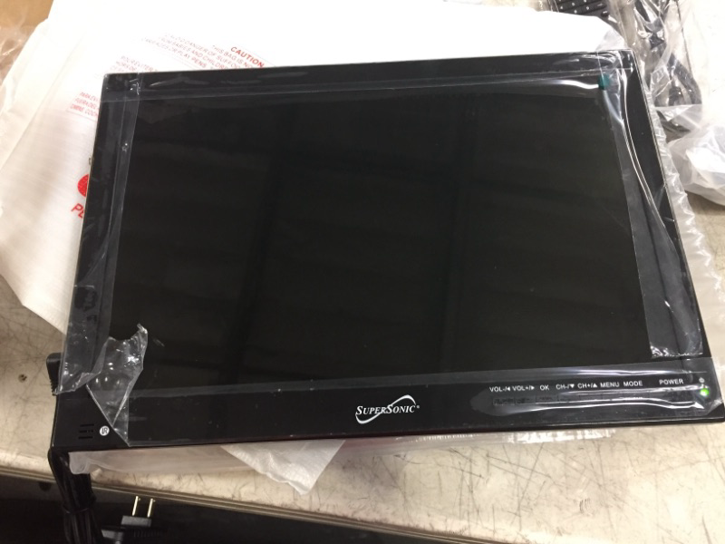 Photo 2 of Supersonic SC-2814 Portable Digital LED TV 14" with, USB, SD, and HDMI Input: Built-in Rechargeable Lithium Ion Battery and FM Radio with Included Stand
