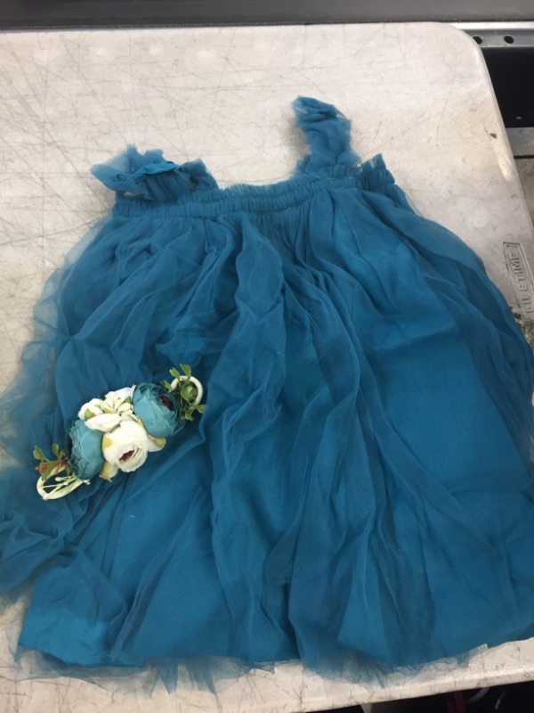 Photo 1 of BABY TUTU DRESS- TEAL - SIZE:110