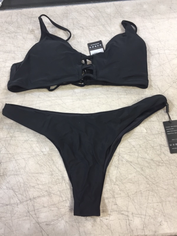 Photo 1 of 2 PIECE BIKINI BLACK -SIZE- LARGE
