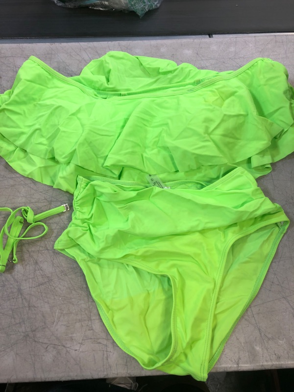 Photo 1 of 2 piece bikini womens- green - size- m
