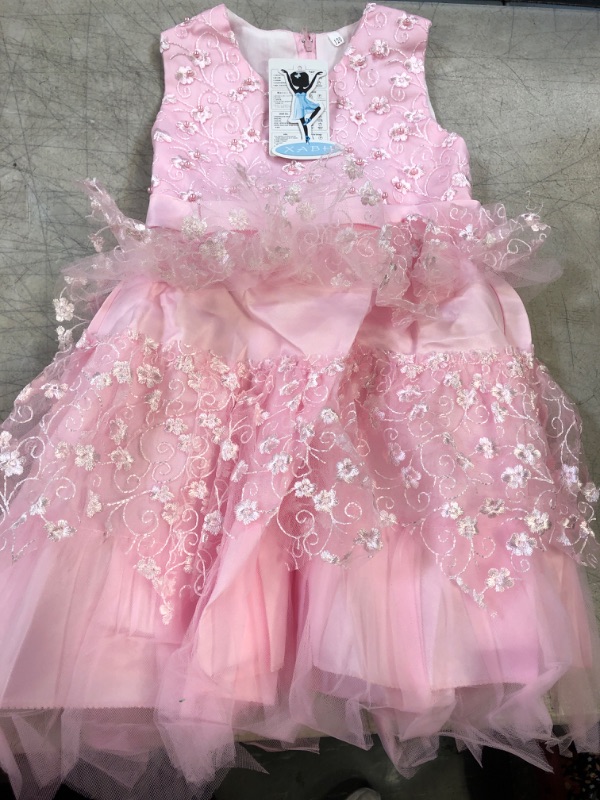 Photo 1 of GIRLS DRESS- PINK 
SIZE- 120 