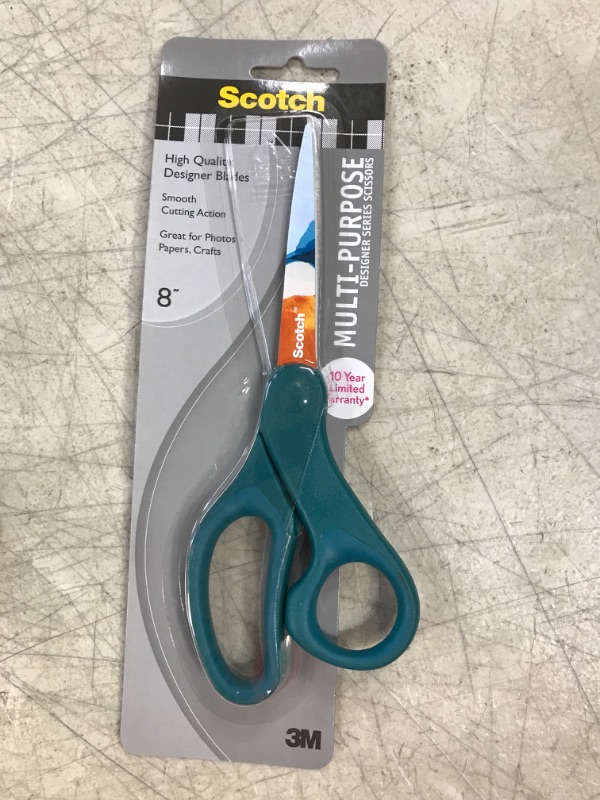 Photo 1 of Scotch 8 Printed Multi Purpose Scissors, Aquarella Broken Glass pattern