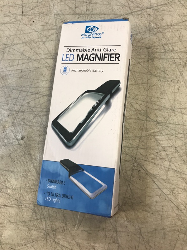 Photo 2 of [Rechargeable] 4X Magnifying Glass with [10 Anti-Glare & Fully Dimmable LEDs]-Evenly Lit Viewing Area-The Brightest & Best Reading Magnifier for Small Prints, Low Vision Seniors, Macular Degeneration Handheld