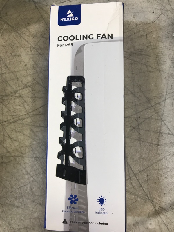 Photo 2 of NexiGo PS5 Accessories Cooling Fan [Auto On/Off] with LED Light, for Both Disc and Digital Editions, Efficient Cooling System, Compatible with Horizontal Stand