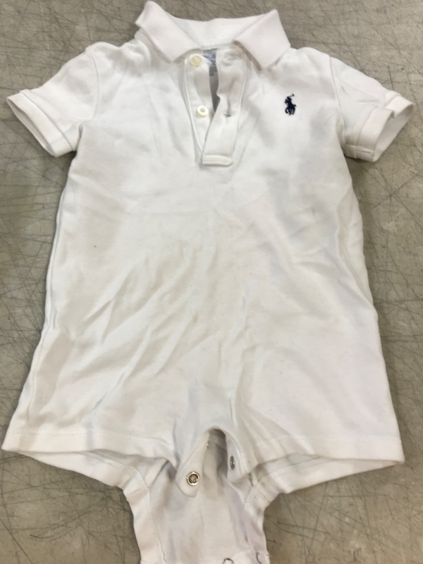 Photo 1 of Baby Polo Onesie - White - Sz 9M