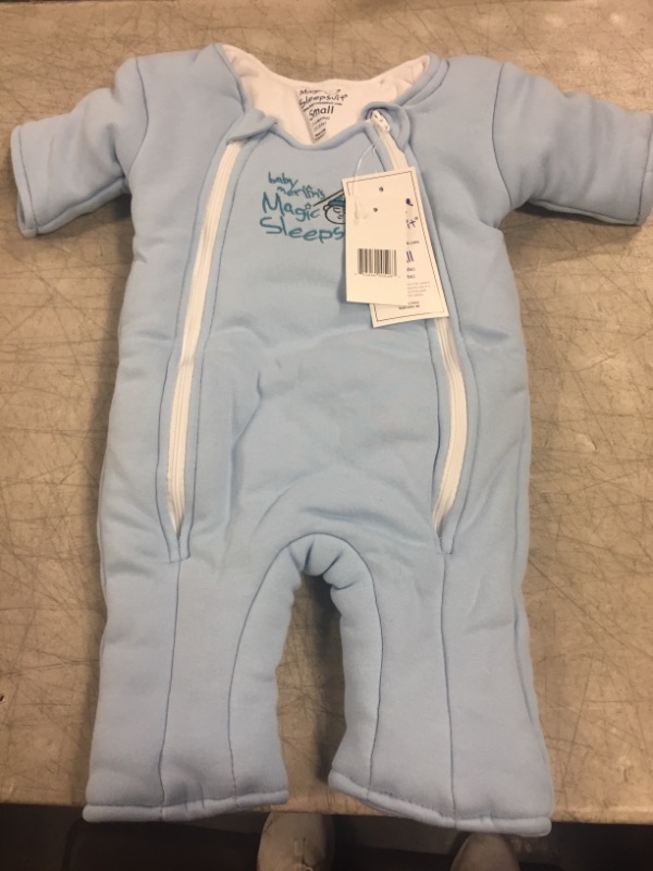 Photo 2 of Baby Merlin's Magic Sleepsuit - 100% Cotton Baby Transition Swaddle - Baby Sleep Suit - Blue - 3-6 Months 3-6 Months Blue