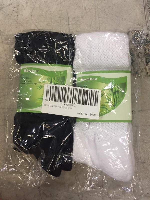 Photo 1 of 2 PACK SOCKS -BLACK/WHITE