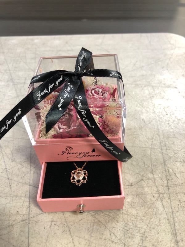 Photo 1 of YUDX121 Women Valentine's Day Gifts Forever Rose for Mom Grandma Girlfriend, Anniversary & Birthday Gifts Flowers for Mother's Day Christmas Wedding
