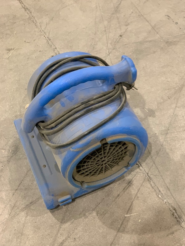 Photo 2 of B-Air VP-25 1/4 HP 900 CFM Air Mover for Water Damage Restoration Equipment Carpet Dryer Floor Blower Fan Home and Plumbing Use, Blue
