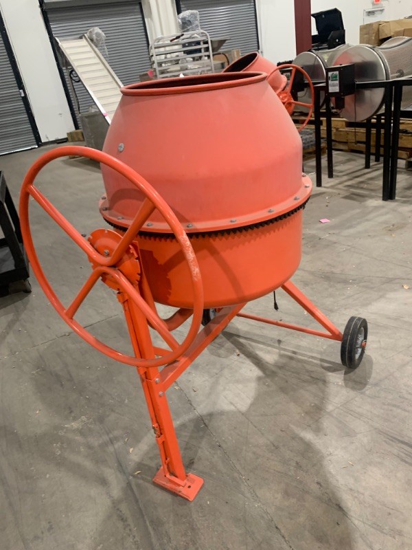 Photo 2 of 8.83 CUBIC FEET ELECTRIC CEMENT CONCRETE STUCCO MORTAR MIXER HEAVY DUTY 1 3/8 HP
