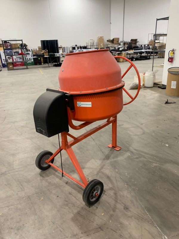 Photo 5 of 8.83 CUBIC FEET ELECTRIC CEMENT CONCRETE STUCCO MORTAR MIXER HEAVY DUTY 1 3/8 HP
