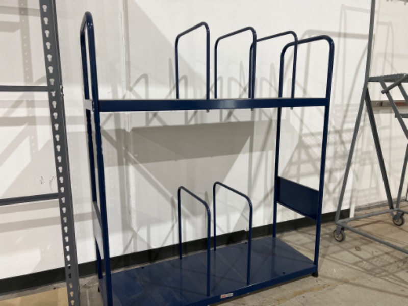 Photo 1 of Uline blue metal storage rack - 18x50x60inch 