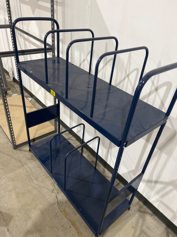 Photo 2 of Uline blue metal storage rack - 18x50x60inch 