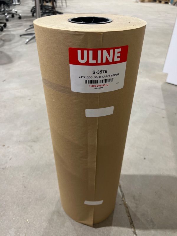 Photo 1 of 30 lb Kraft Paper Roll - 24" x 1,200'
