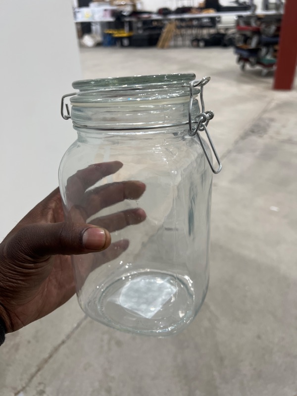 Photo 1 of Darice, Clear 1015-902 Glass Locking Lid, Jar, 4.3 x 8