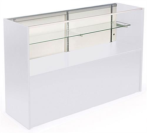 Photo 1 of shop counter glass top white sliding doors
