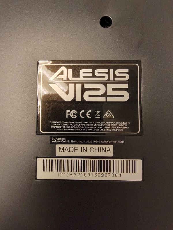 Photo 2 of Alesis VI25 keyboard no power cord