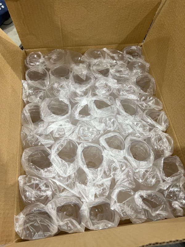 Photo 1 of 48 piece Stemless Unbreakable Crystal Clear Plastic Wine Glasses Set of 48 (9 Ounces)