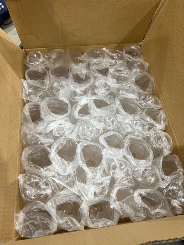 Photo 2 of 48 piece Stemless Unbreakable Crystal Clear Plastic Wine Glasses Set of 48 (9 Ounces)