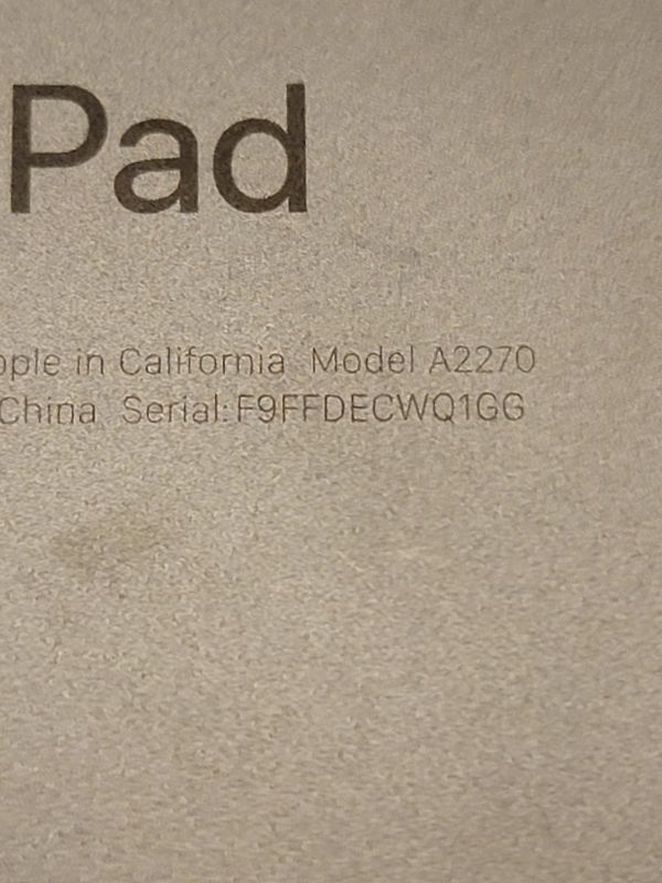 Photo 2 of Ipad. No cord, Can't Test