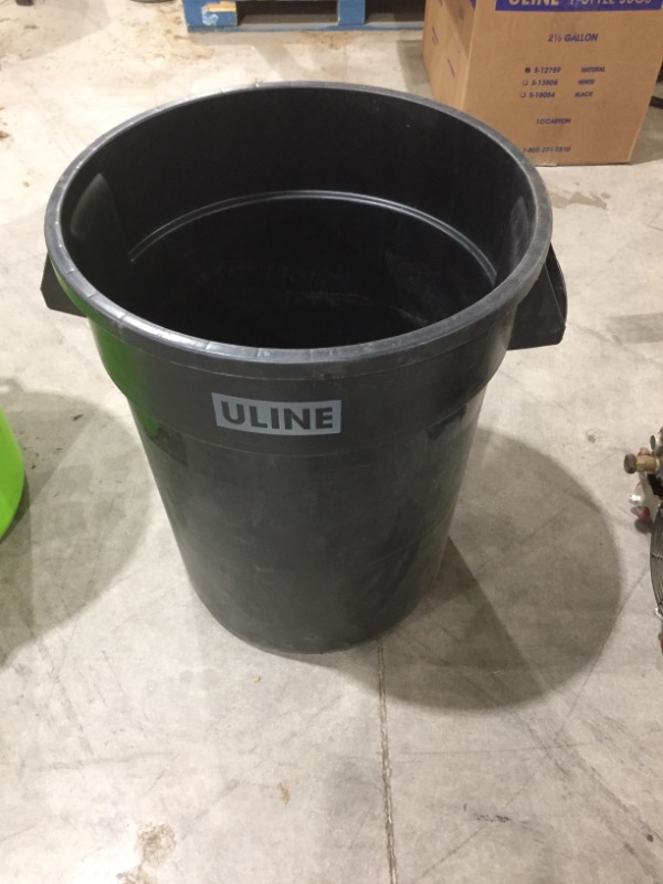 Photo 1 of  Round Waste Container, 44 gal, Black