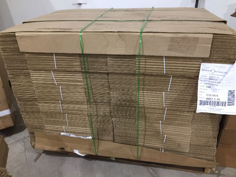 Photo 2 of 24 x 14 x 14" Corrugated Boxes Qty: 240
entire pallet