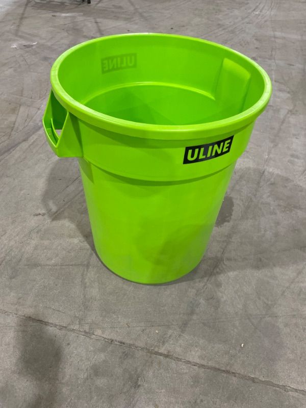 Photo 3 of Uline Trash Can - 32 Gallon, Lime Green
