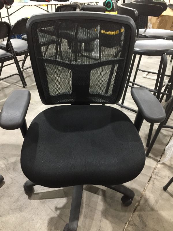 Photo 1 of black mesh back office chair 