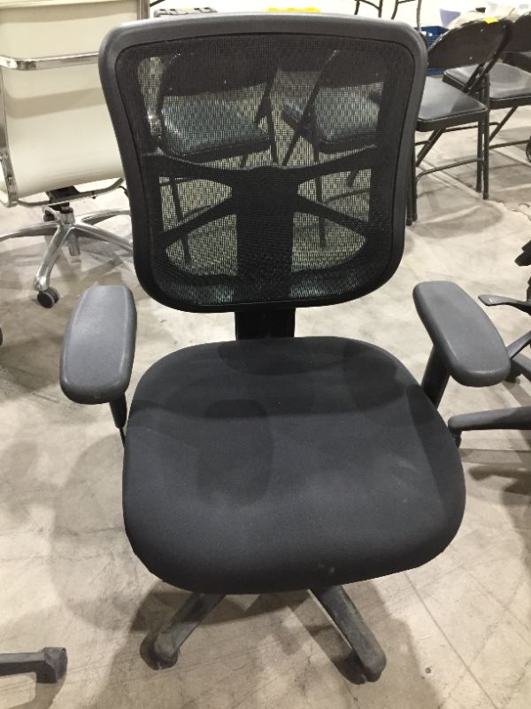 Photo 1 of black mesh back office chair 