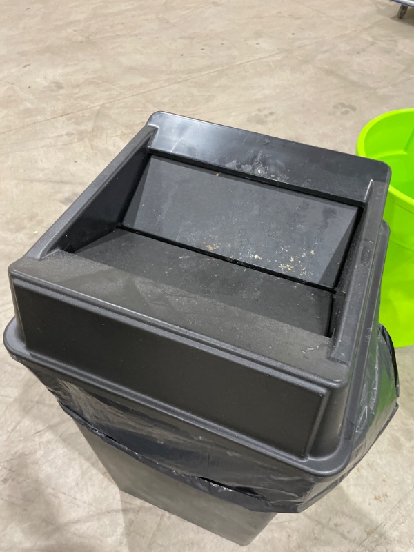 Photo 3 of LARGE SWING TOP LID TRASH CAN BLACK