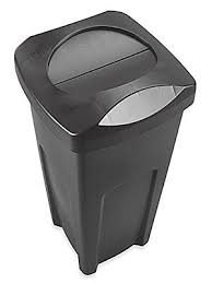 Photo 1 of LARGE SWING TOP LID TRASH CAN BLACK